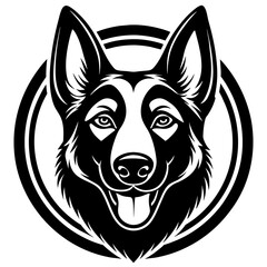 illustration of a dog head vector