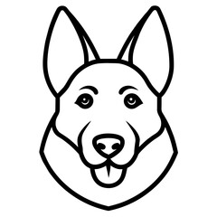 illustration of a dog head vector