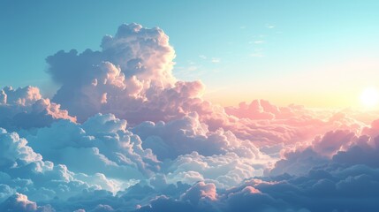 Beautiful sunset sky. Nature sky backgrounds.
