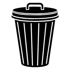 trash can icon silhouette vector illustration