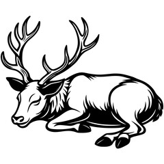 deer silhouette vector illustration