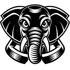 elephant head vector illustration