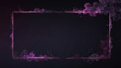 an empty textbox background with magical purple smoke corners on a dark glowing background. 2d style