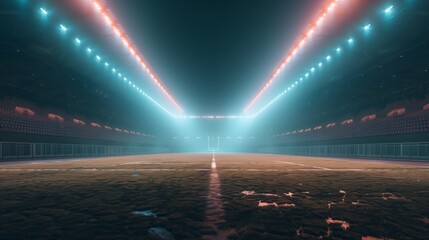 Dark empty space, neon spotlight, wet asphalt, smoke, night view, rays. Abstract dark texture of an empty background with copy space mock up design