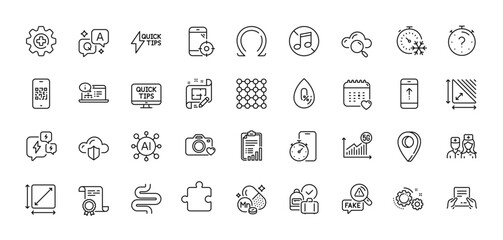 Manganese mineral, Seo phone and 5g statistics line icons pack. AI, Question and Answer, Map pin icons. Cloud protection, Online documentation, Puzzle web icon. Vector