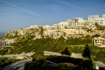 Ir-Rabat, Malta, at sunny summer day. The beautiful city of Ir-Rabat and blue sky