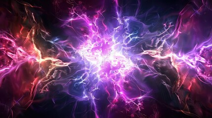 Abstract Techno Backgrounds with Electric Lighting Effects for Design