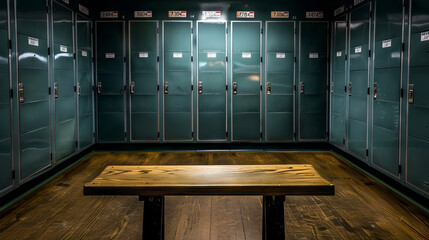 Empty locker room
