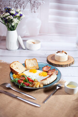 breakfast on a table