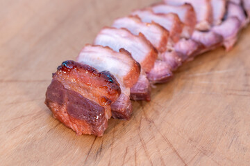 Chinese food “Honey Barbecued Pork”.