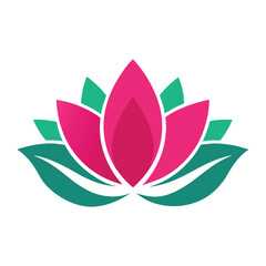 Fototapeta premium lotus flower icon, victor, illustration.