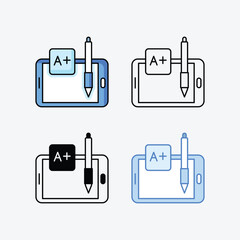 Portfolio icons vector stock illustration