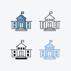 Fototapeta premium Graduation icons vector stock illustration