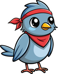 cute bird character vector adobe illustrator