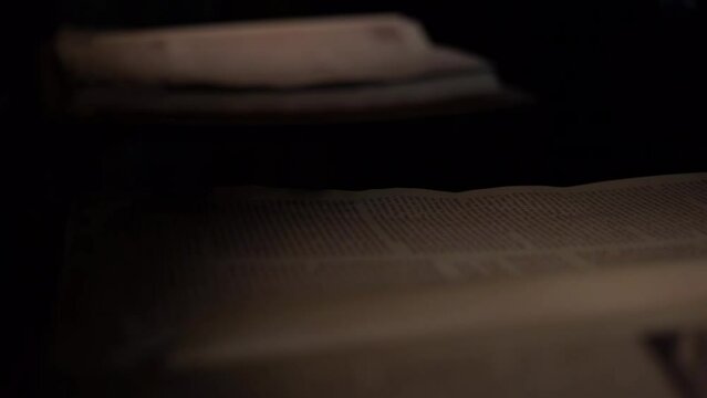 open book with very old letters