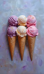 Ice cream in a cone
