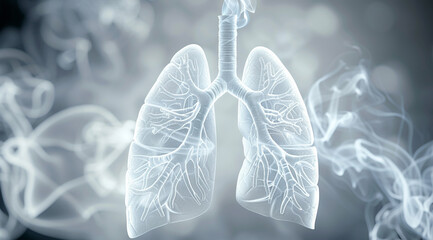 World no tobacco day background concept, No smoking message. Lungs care awareness - Generative AI