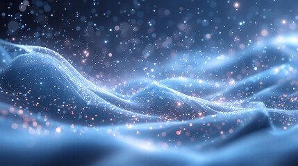 Abstract Glitter Wave with Star Trail