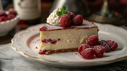 Delicious Raspberry Cheesecake