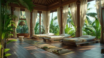 Ayurvedic rejuvenation in Goa, beachfront setting, personalized treatments, serene environment.