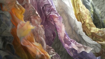 Botanical dye textiles exhibit, natural colors, sustainable fashion, artisan techniques.