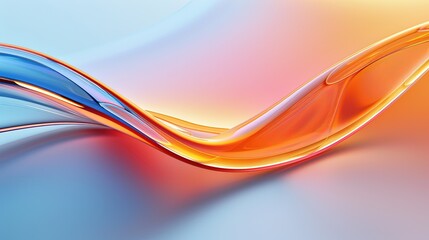 Obraz premium Serene oceanic hues in abstract waves. Digital artwork for creative projects