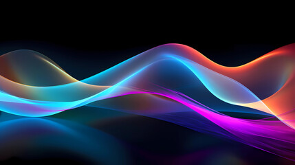 Fototapeta premium glow of neon colors, each hue pulsating with energy. Picture a wave