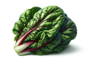 Red-ribbed Chard leafy greens isolated