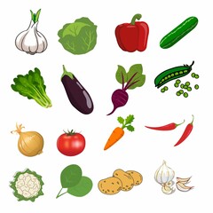 Set of vegetables 