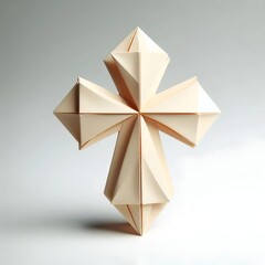 Origami beige cross