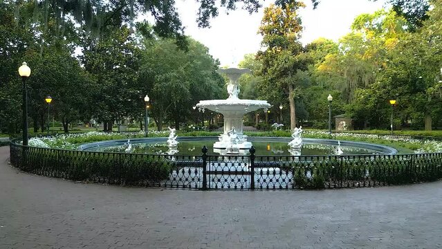 Forsyth Park Fountain North View Full HD
