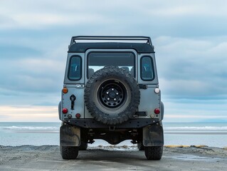 Ready for Anything: Spare Tire Mounted on SUV Back.