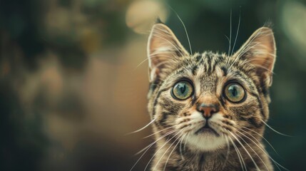 portrait of a surprised cat