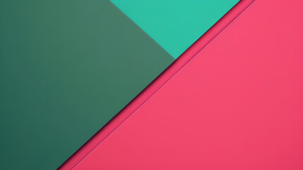 Minimalistic design featuring a strong contrast between red and green in a geometric layout.