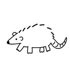 Adorable Cartoon Oppossum Vector Illustration