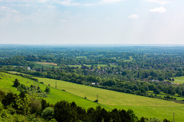 Landscape view of the English countryside on a warm spring day, Image shows a beautiful countryside...