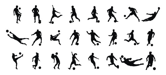 vector set of football (soccer) players 
