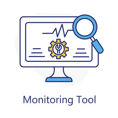 Monitoring Tool Icons. Vector Icon Design