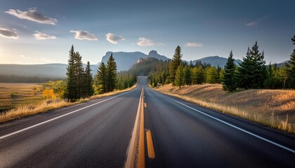 empty open highway in wyoming