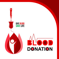 World Blood Donor Day. June 14. Vector illustration. Holiday poster for blood donation. 