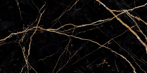 Black marble texture as background with golden veins