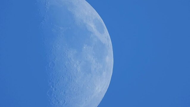 Moon in Daytime 2: On this day the Moon was in a Waxing Crescent Phase. Best seen in the west after the sun dips below the horizon at sunset. 