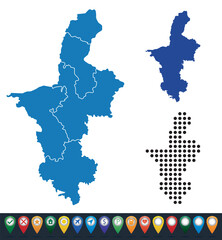 Set maps of Ningxia province