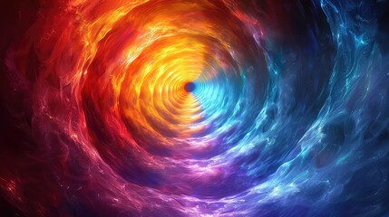 Vibrant Rainbow Colors Swirling into a Mesmerizing Spiral - A Captivating Background for Any Purpose