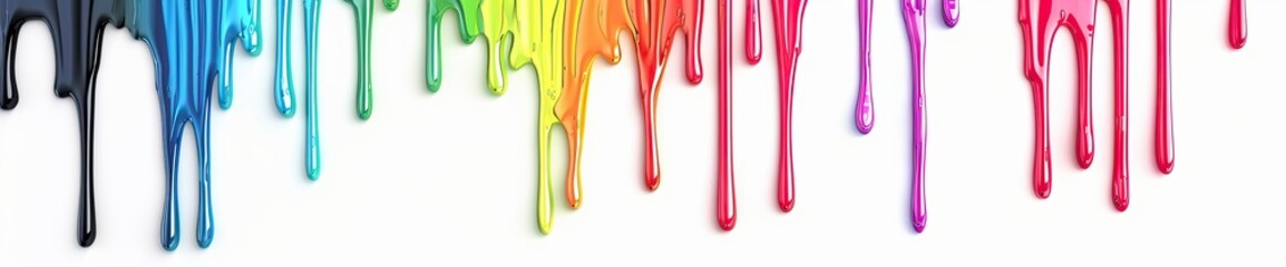 Vector set of colorful paint and ink blots isolated on white background, 2d clip art for graphic design, flat color vector illustration. white on black color.