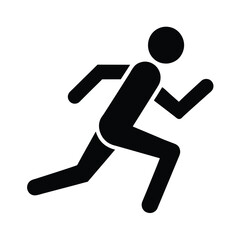 running  vector illustration on white background -vector illustration