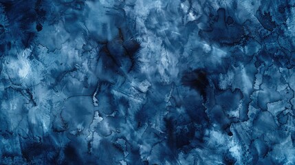 Blue tie dye watercolor craft paint art with grunge wash and organic spatter bleached paint art on trendy fabric and paper pattern in dark hues