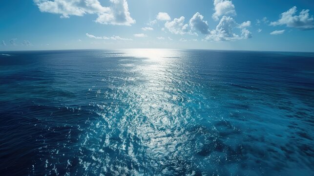 Ocean seen from a high vantage point