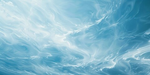 Obraz premium Soft, flowing transitions between shades of sky blue and white