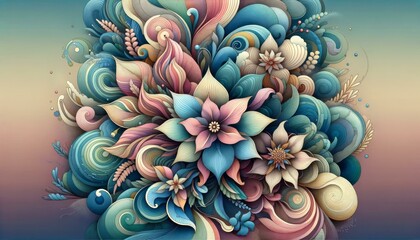 Colorful Abstract Floral Art